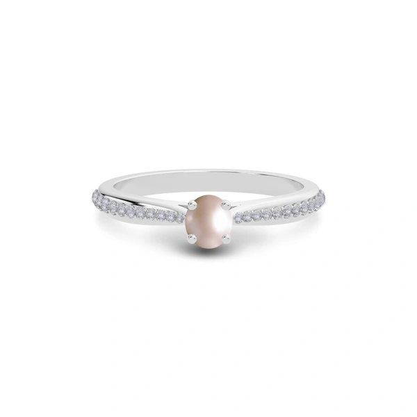 Pearl Platinum Ring