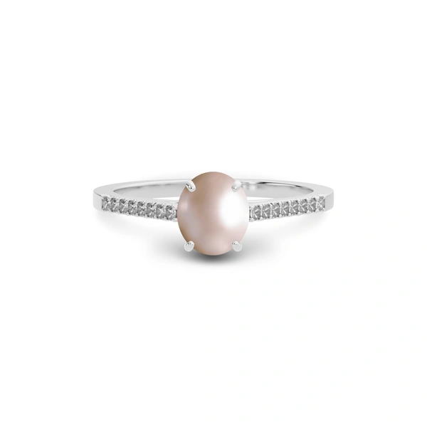Pearl Platinum Ring