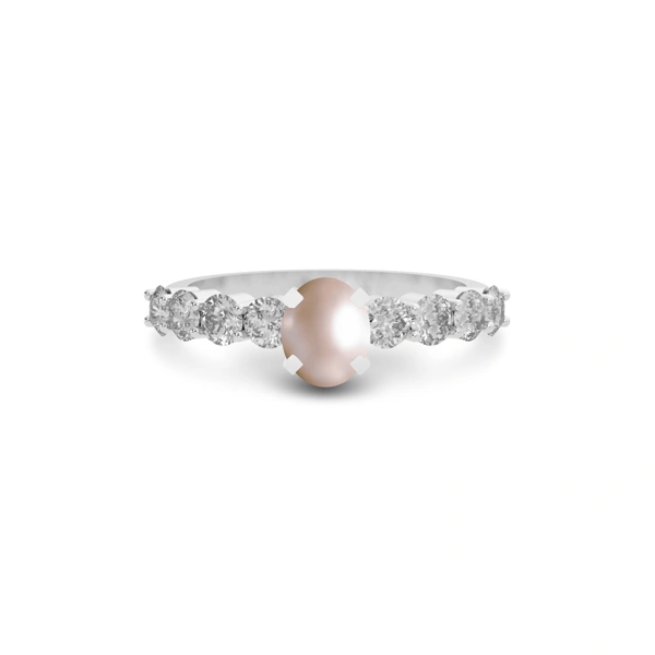 Pearl Platinum Ring