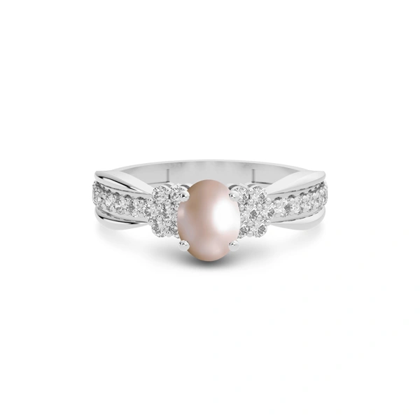 Pearl Platinum Ring