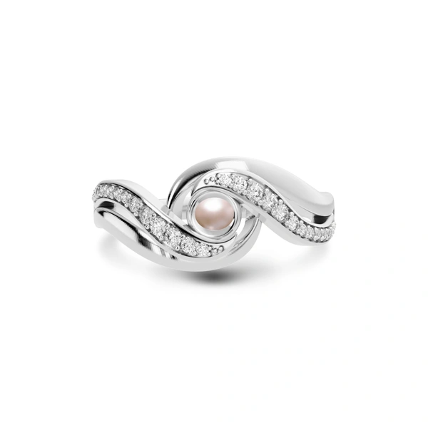 Pearl Platinum Ring