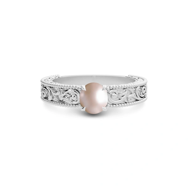 Pearl Platinum Ring
