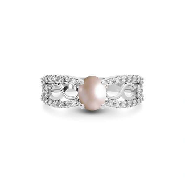 Pearl Platinum Ring