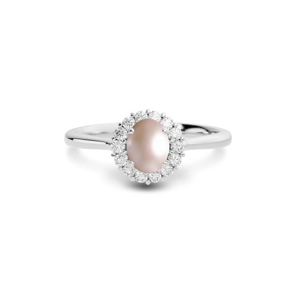 Pearl Platinum Ring