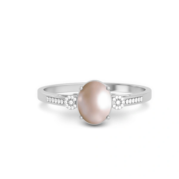 Pearl Platinum Ring