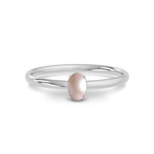 Pearl Platinum Ring