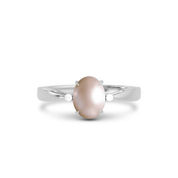 Pearl Platinum Ring