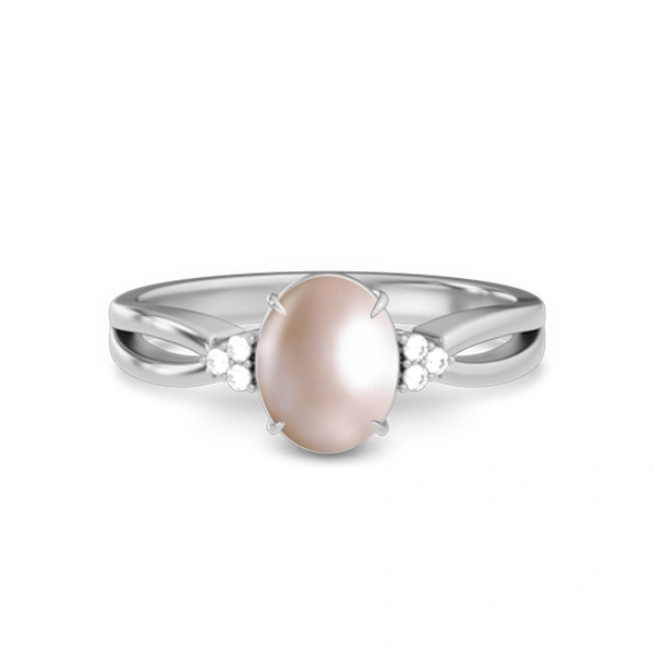 Pearl Platinum Ring