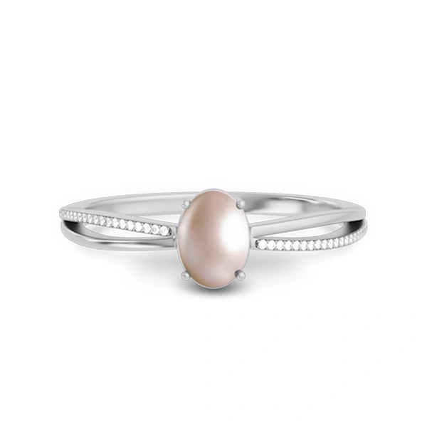 Pearl Platinum Ring