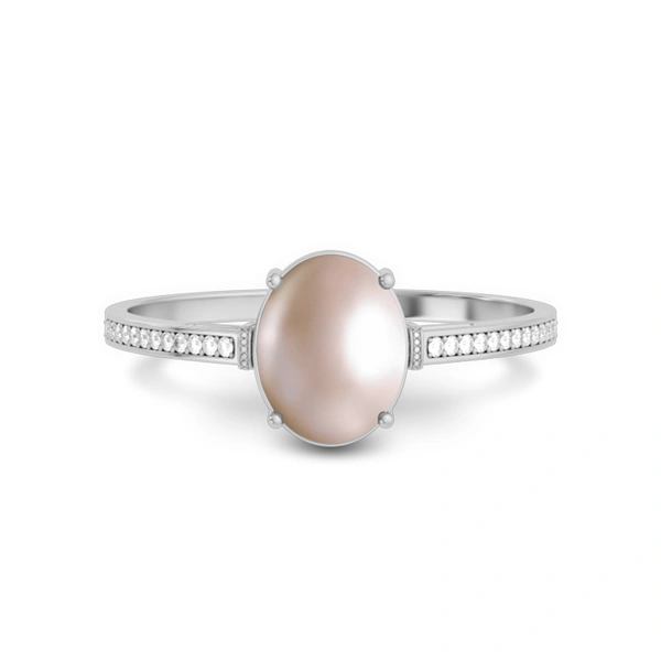 Pearl Platinum Ring