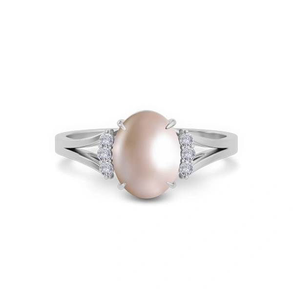 Pearl Platinum Ring