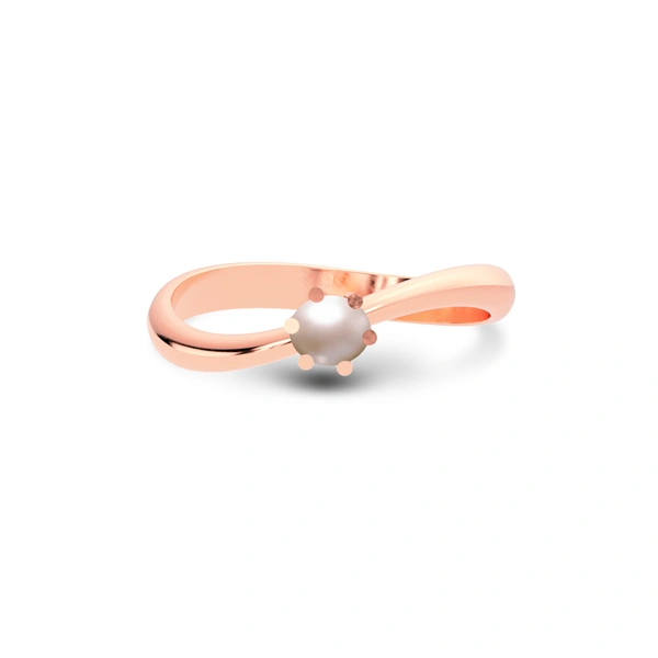 Pearl Rose Gold Ring