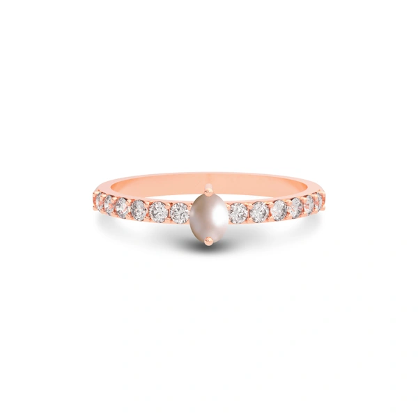 Pearl Rose Gold Ring