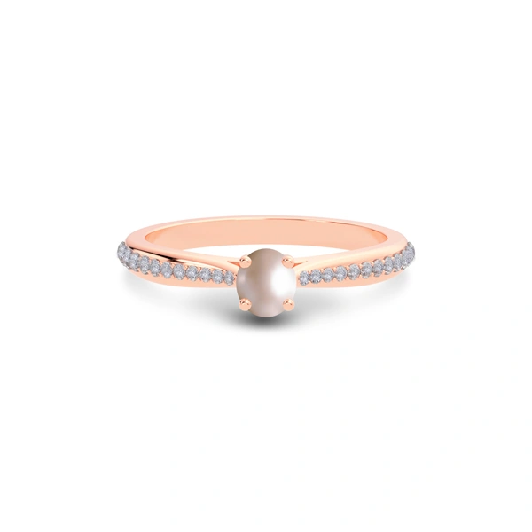 Pearl Rose Gold Ring