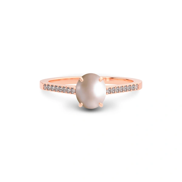 Pearl Rose Gold Ring