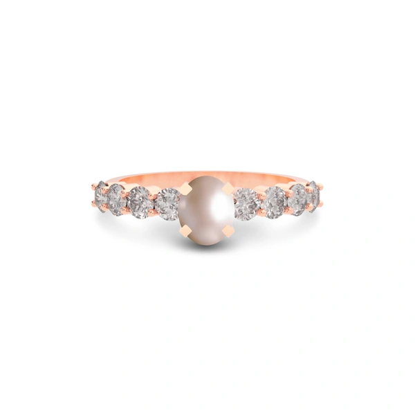 Pearl Rose Gold Ring