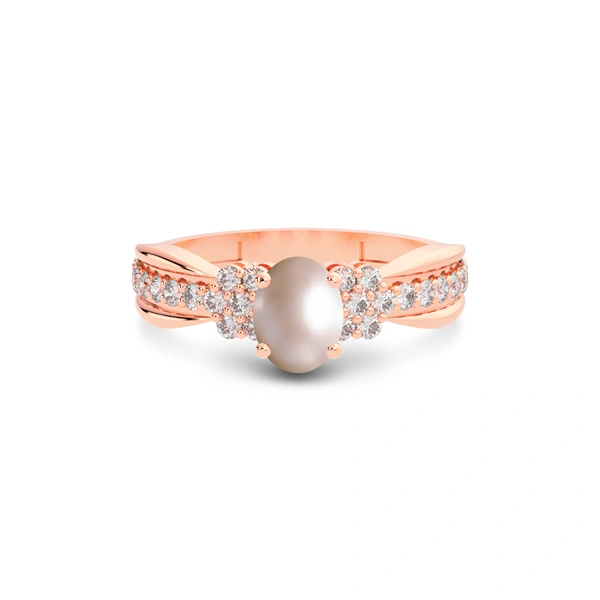 Pearl Rose Gold Ring