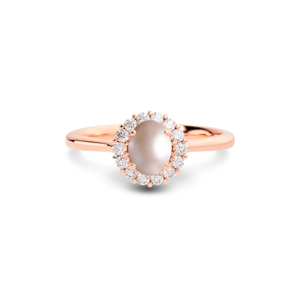 Pearl Rose Gold Ring