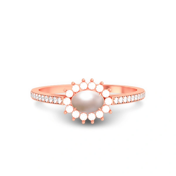 Pearl Rose Gold Ring