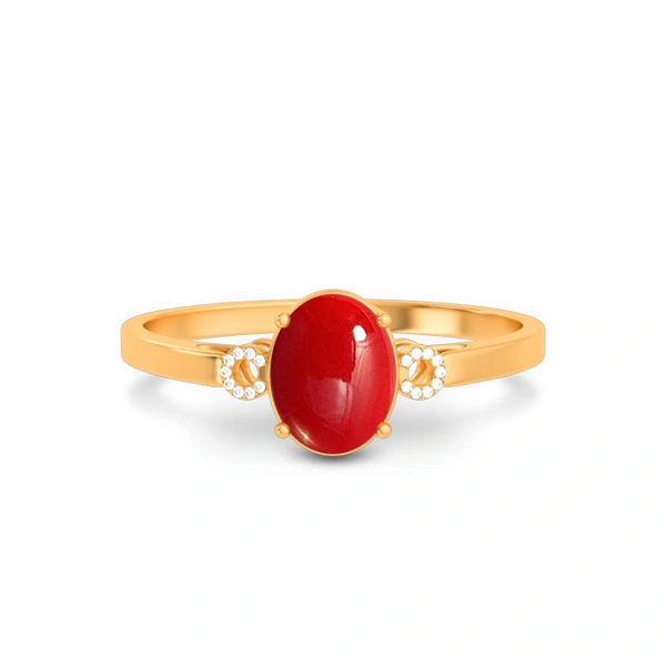 Red Coral Panchdhatu Ring R38