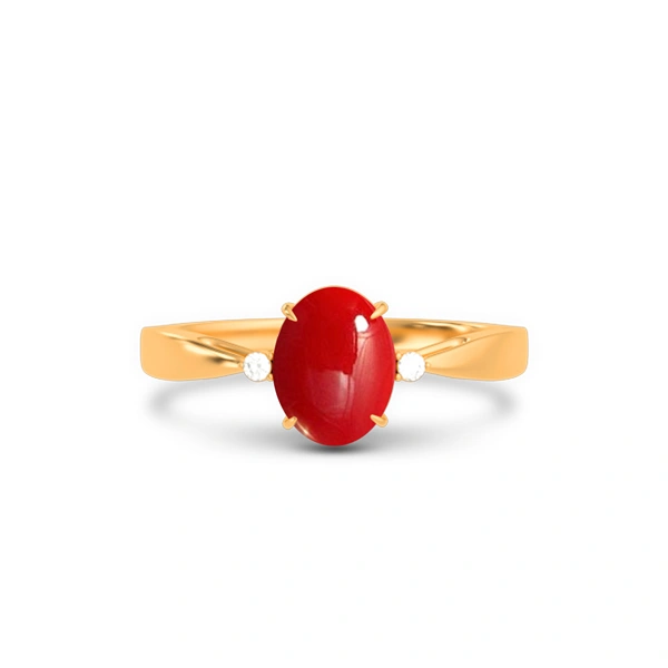 Red Coral Panchdhatu Ring R42