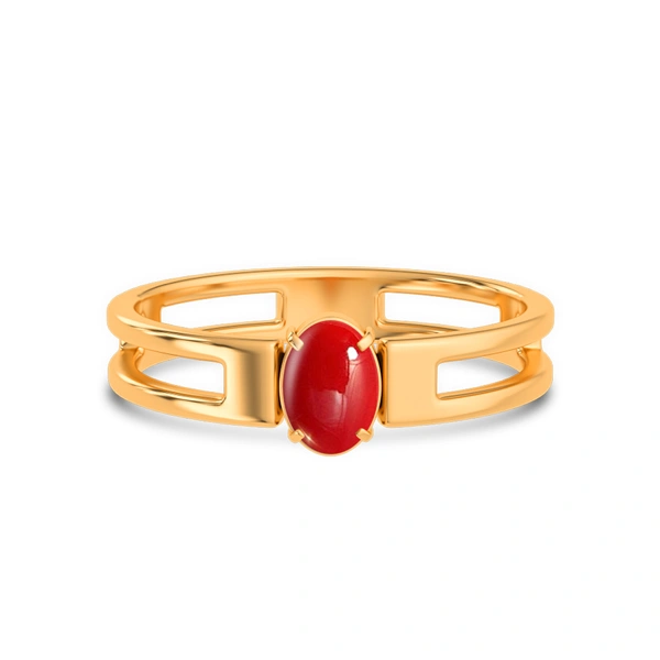 Red Coral Panchdhatu Ring R45
