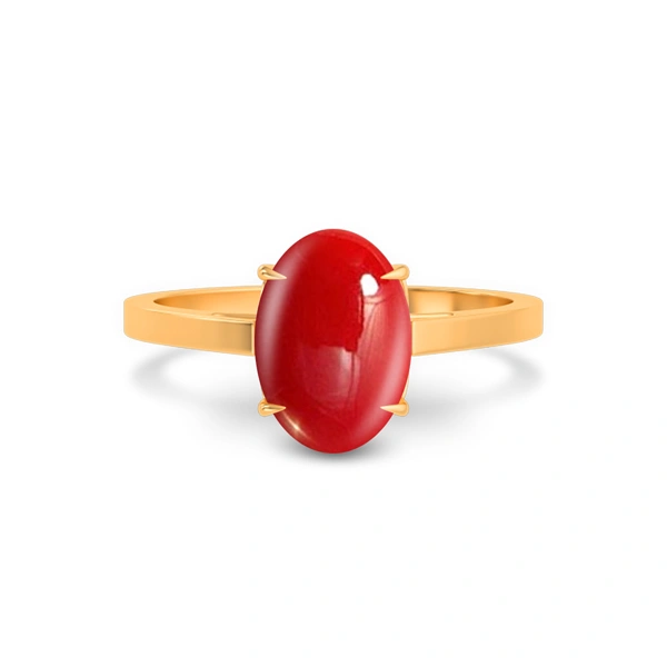 Red Coral Panchdhatu Ring R49