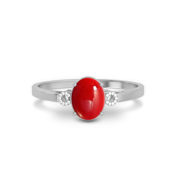 Red Coral Sterling Silver Ring R38