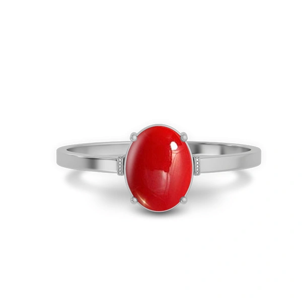Red Coral Sterling Silver Ring R41