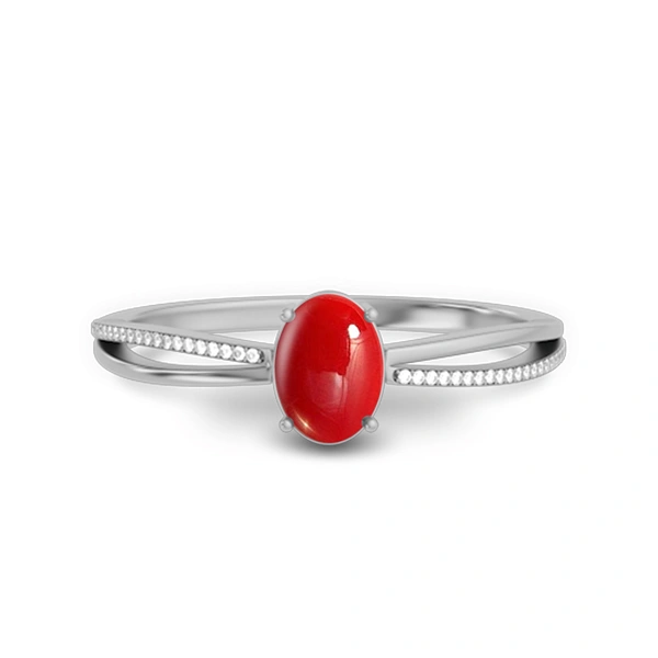 Red Coral Sterling Silver Ring R47