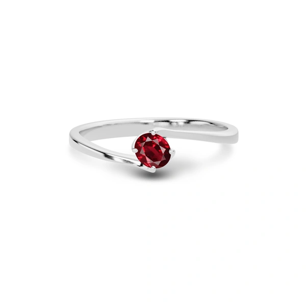 Ruby Platinum Ring R8