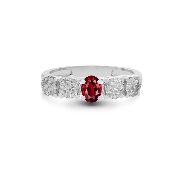 Ruby Platinum Ring R10