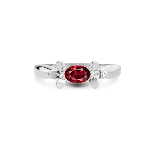 Ruby Platinum Ring R12