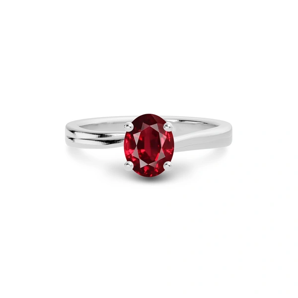 Ruby Platinum Ring R16