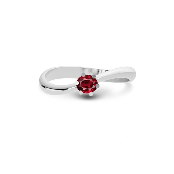Ruby Platinum Ring R17