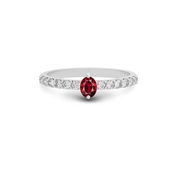 Ruby Platinum Ring R20