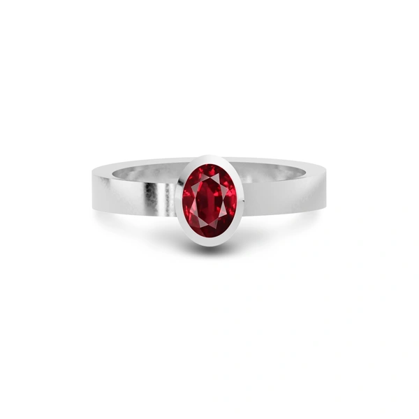 Ruby Platinum Ring R23