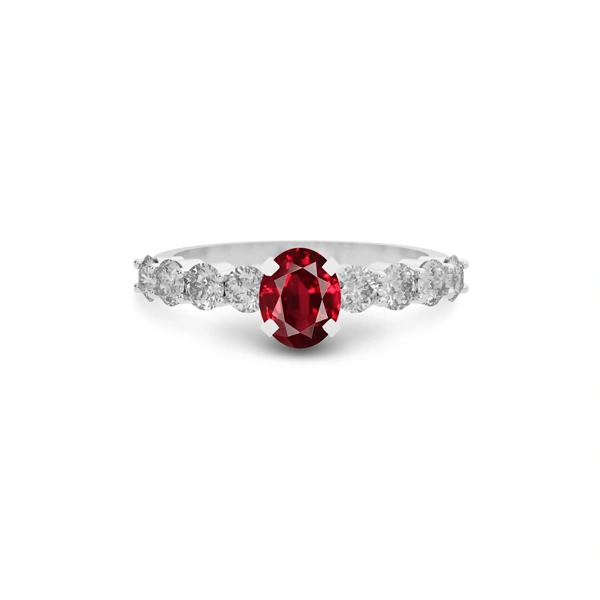 Ruby Platinum Ring R29