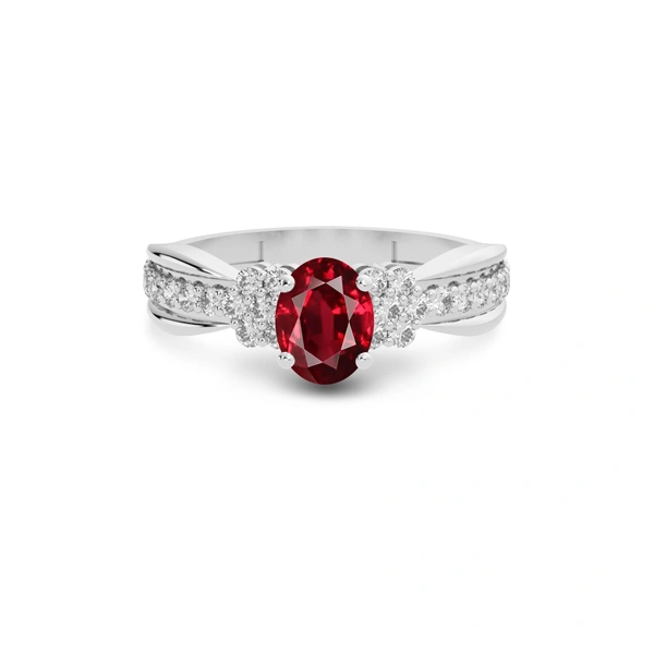Ruby Platinum Ring R31