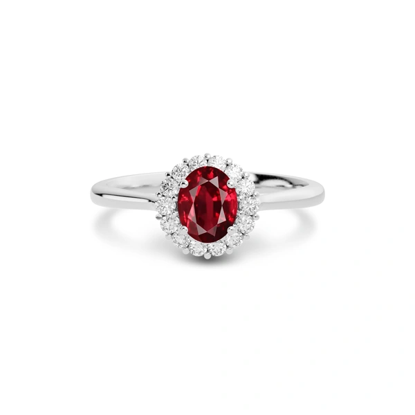Ruby Platinum Ring R35