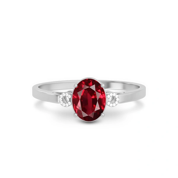 Ruby Platinum Ring R38