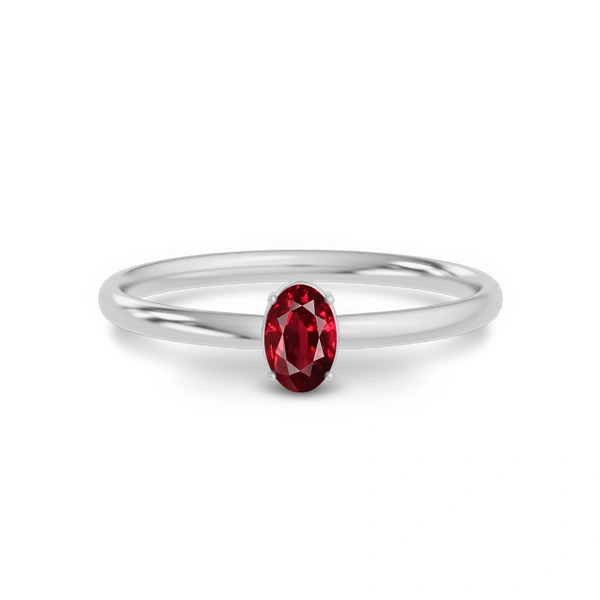 Ruby Platinum Ring R39