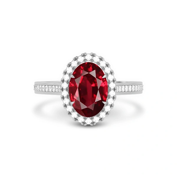 Ruby Platinum Ring R40