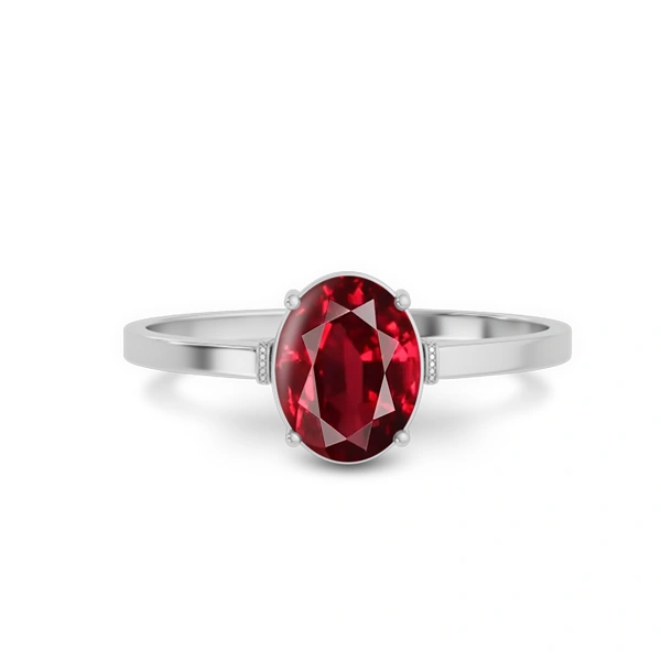 Ruby Platinum Ring R41