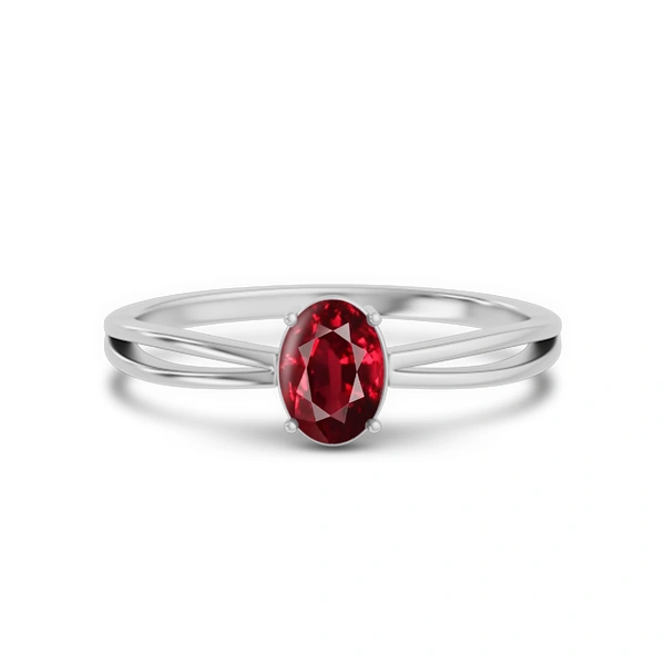 Ruby Platinum Ring R43