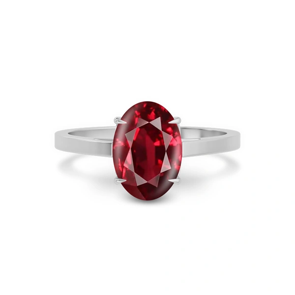 Ruby Platinum Ring R49
