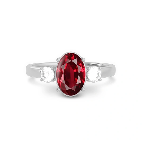 Ruby Platinum Ring R51