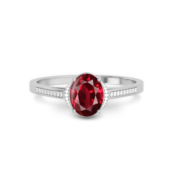Ruby Platinum Ring R53