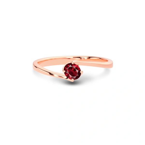 Ruby Rose Gold Ring R8