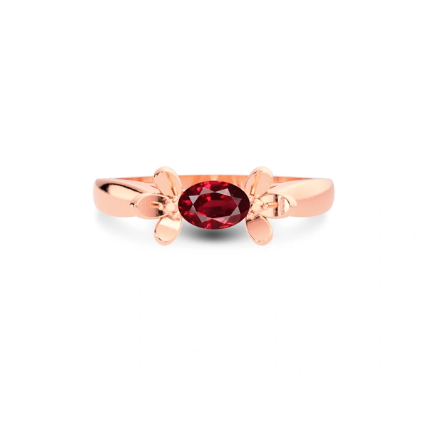 Ruby Rose Gold Ring R12